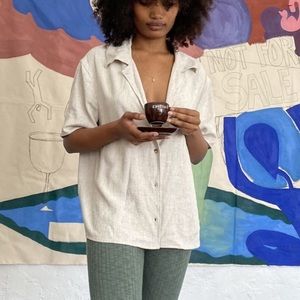 Urban renewal linen oversized top